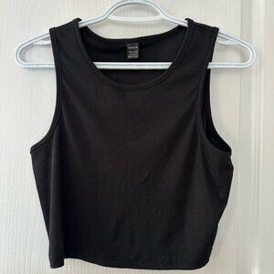Black Ribbed Tank Top
